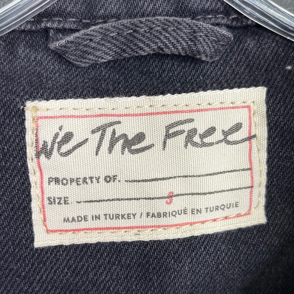 FREE PEOPLE We The Free NEW Jolene Trucker Jacket NEW Washed Black Size S - Picture 14 of 16